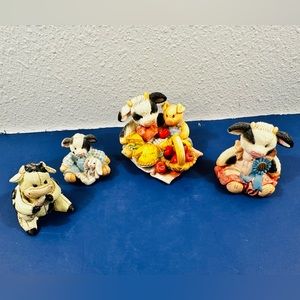 4 Mary's Moo Moos Enesco Figurines see pics for names and numbers